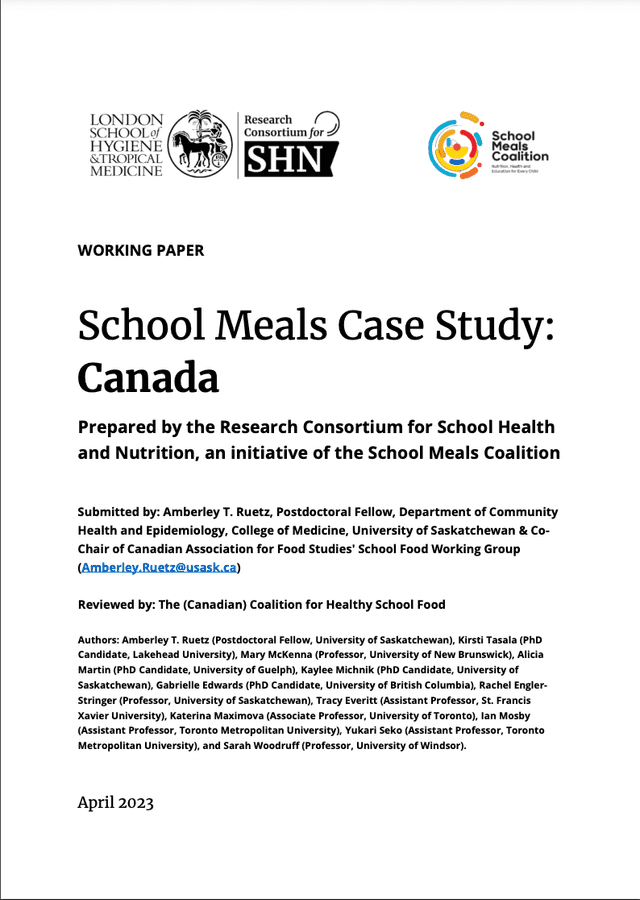 School Meals Case Study: Canada 