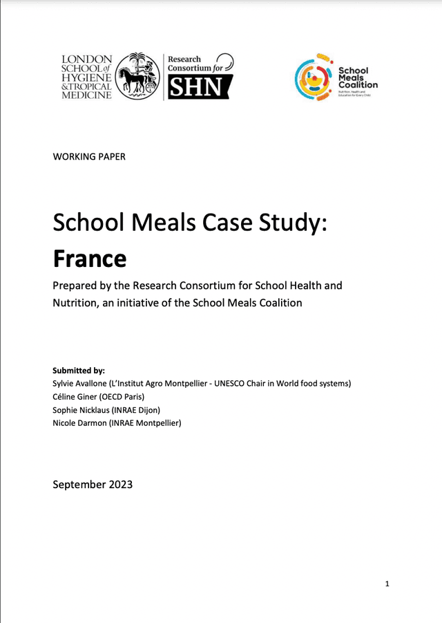 School Meals Case Study: France