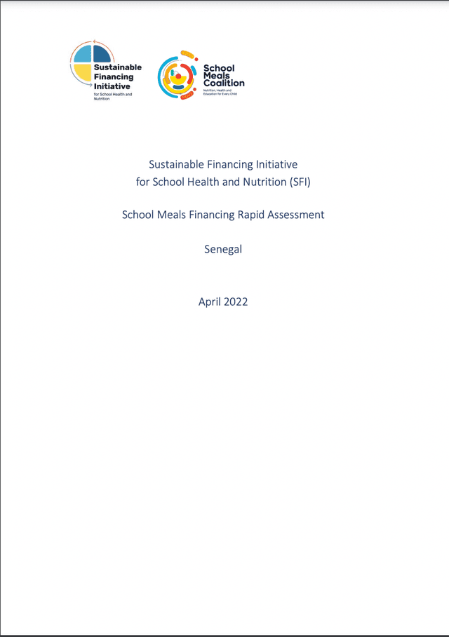 School Meals Financing Rapid Assessment